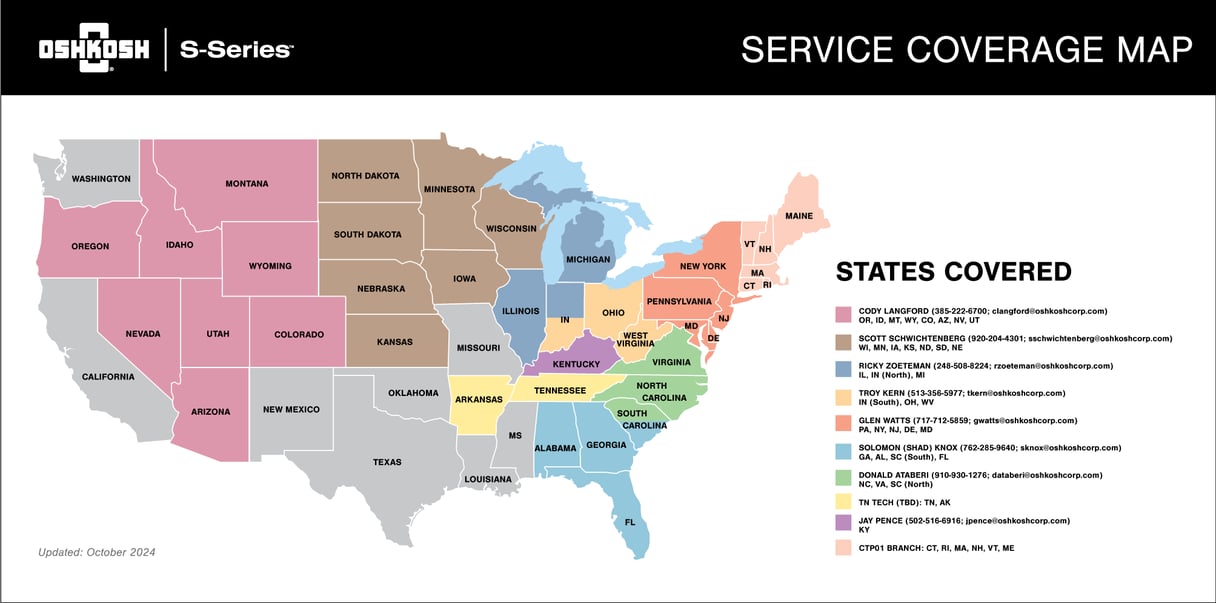 S-Series Service Coverage Map